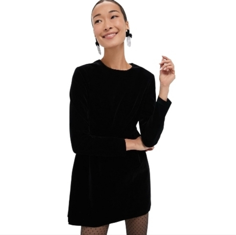 Tuckernuck Black Velvet Haley Mini Dress, 4, NWT, Elegant, Classy, Chic - Picture 2 of 11